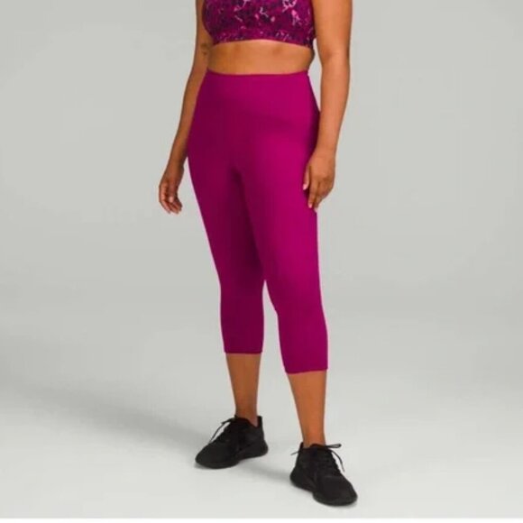 EUC Lululemon Swift Speed High-Rise Crop 21" Size 20 LW6CBKS Magenta Purple - Picture 1 of 16